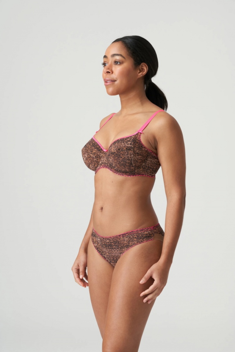 Prima Donna Twist Cafe Plume Bras Leopard / Pink | 208UHWPKA