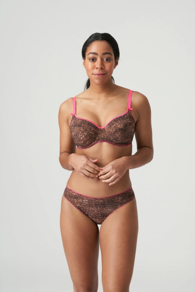 Prima Donna Twist Cafe Plume Bras Leopard / Pink | 208UHWPKA